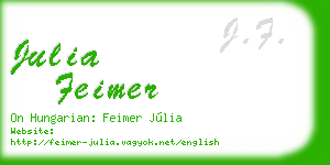 julia feimer business card